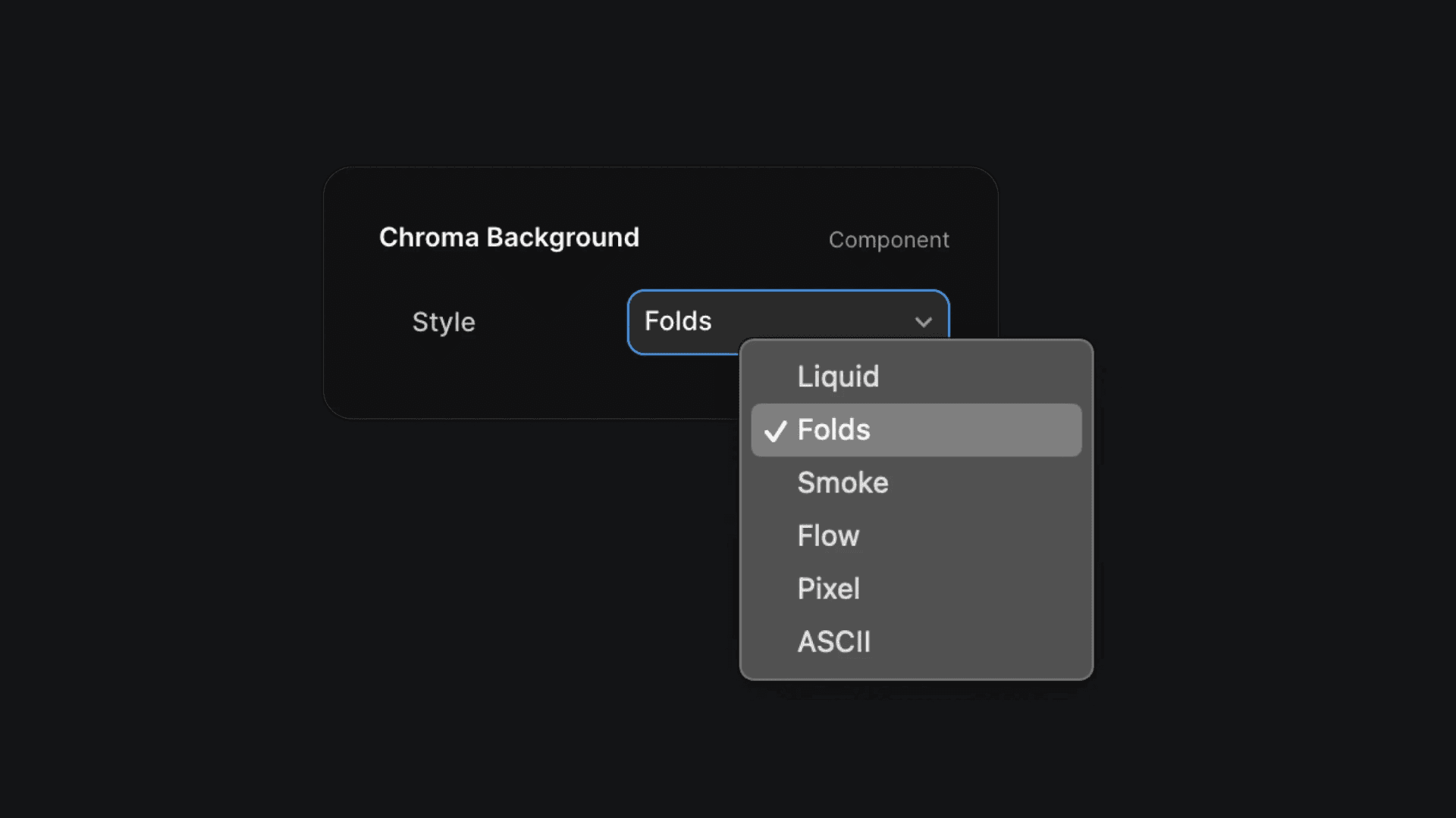 Chroma Background style options