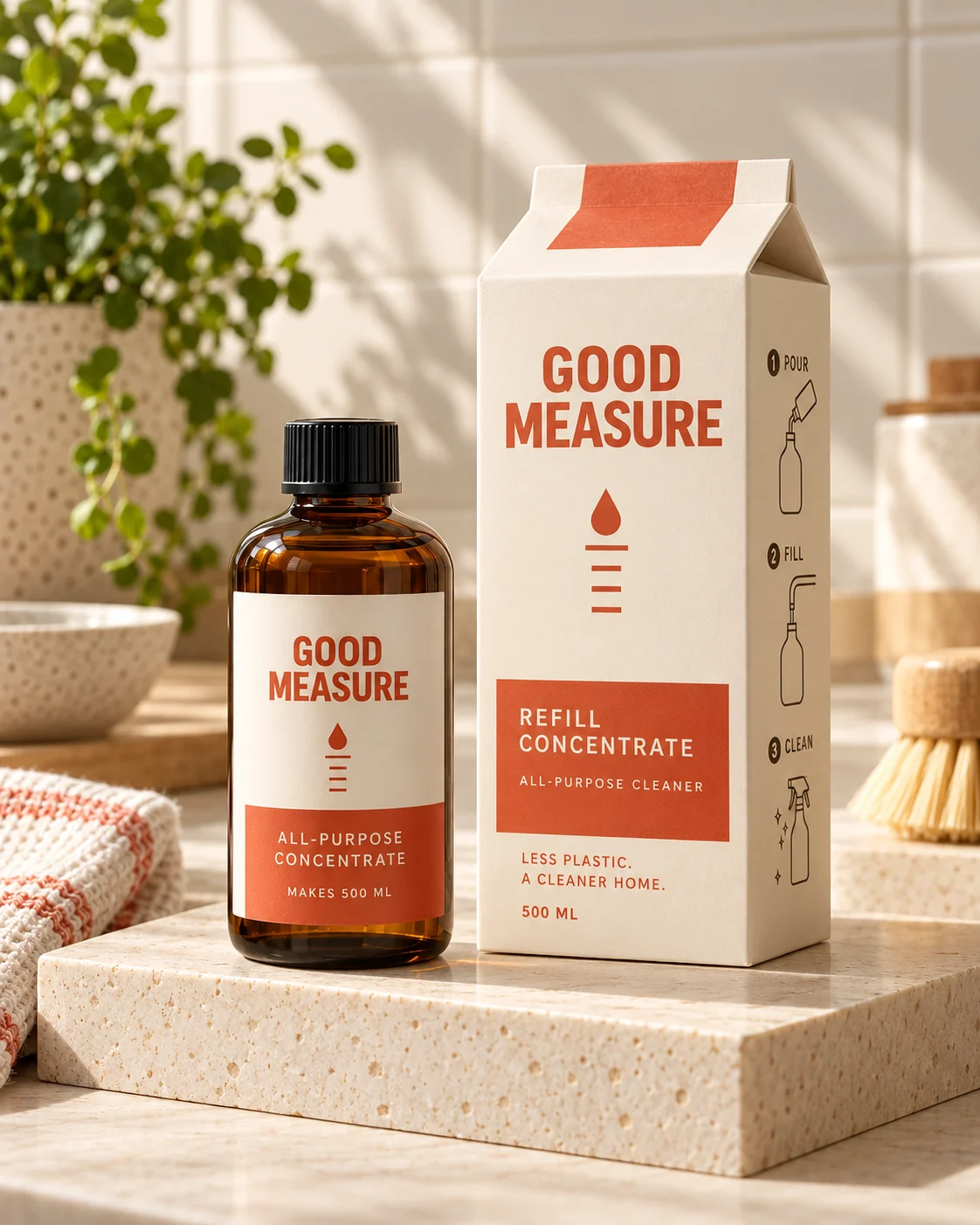 Good Measure — concentrate carton brand application