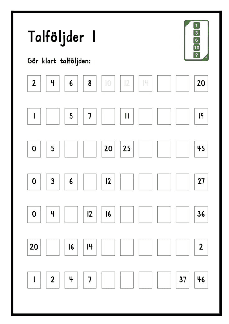Worksheet titled "Subtraction 1" with blank spaces for solving subtraction problems.