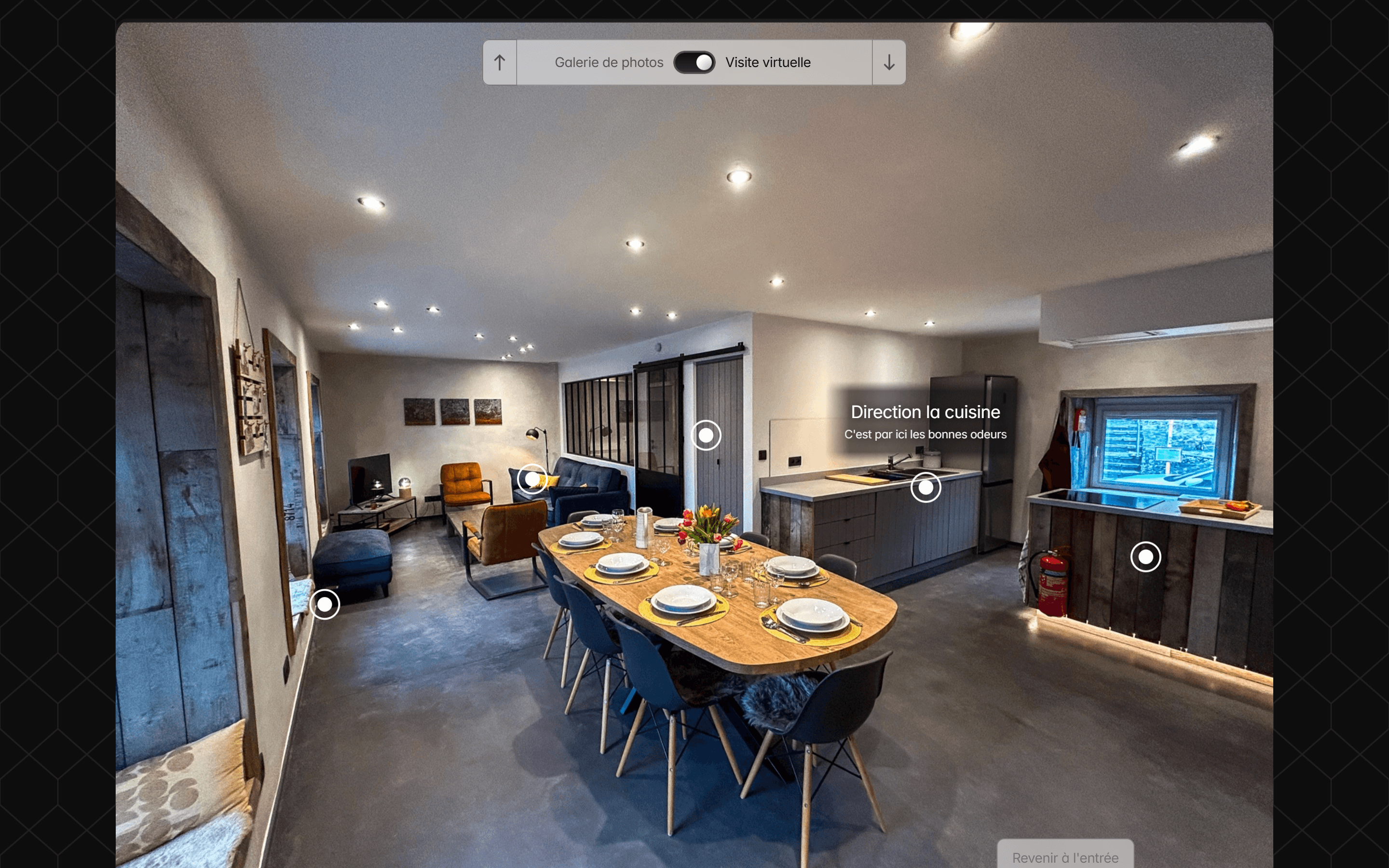 Visite immersive dans le logement grâce à ce composant sur mesure développé sur Framer par Sans Concept
