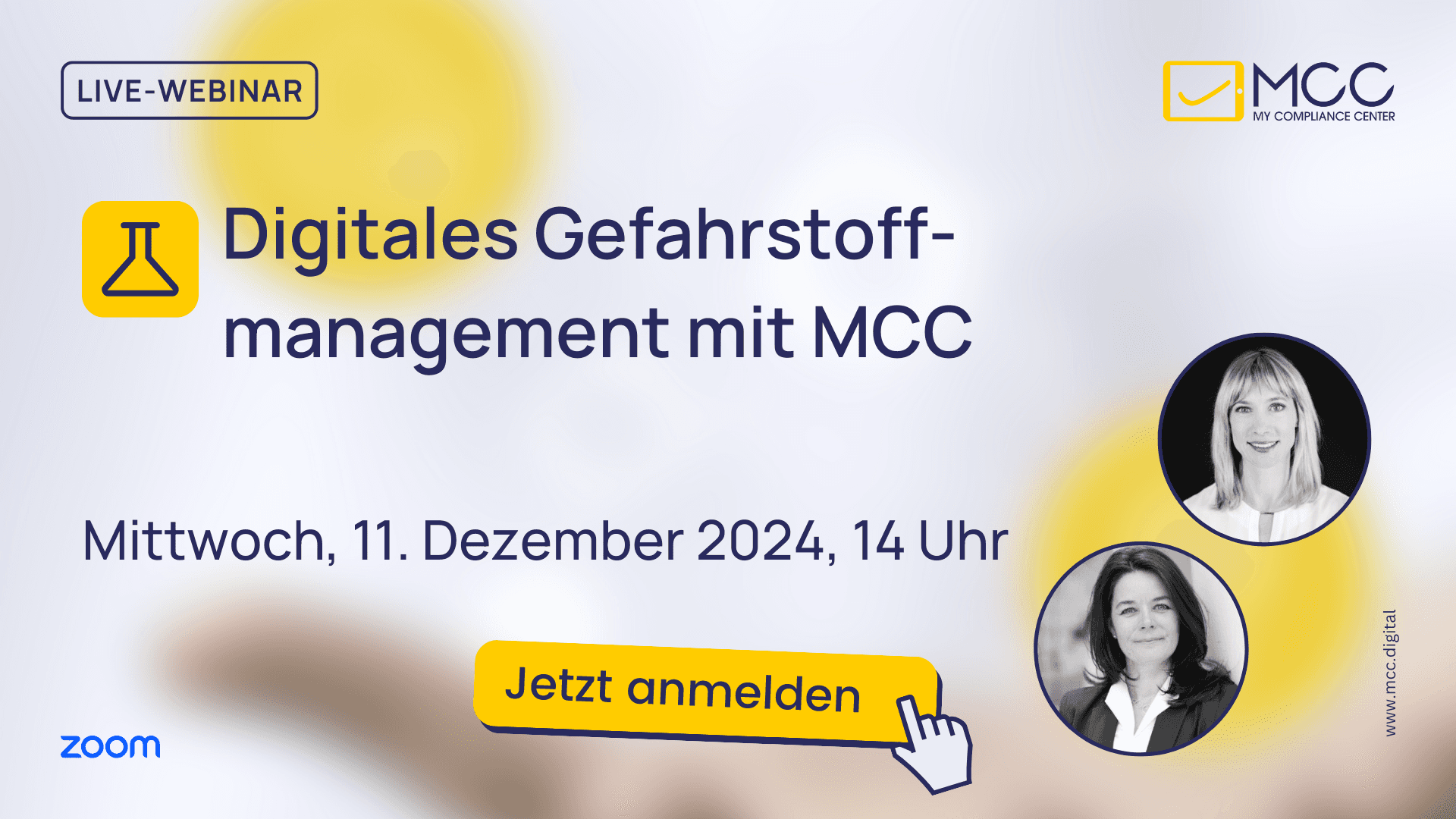 Live-Webinar: Digitales Gefahrstoffmanagement mit MCC