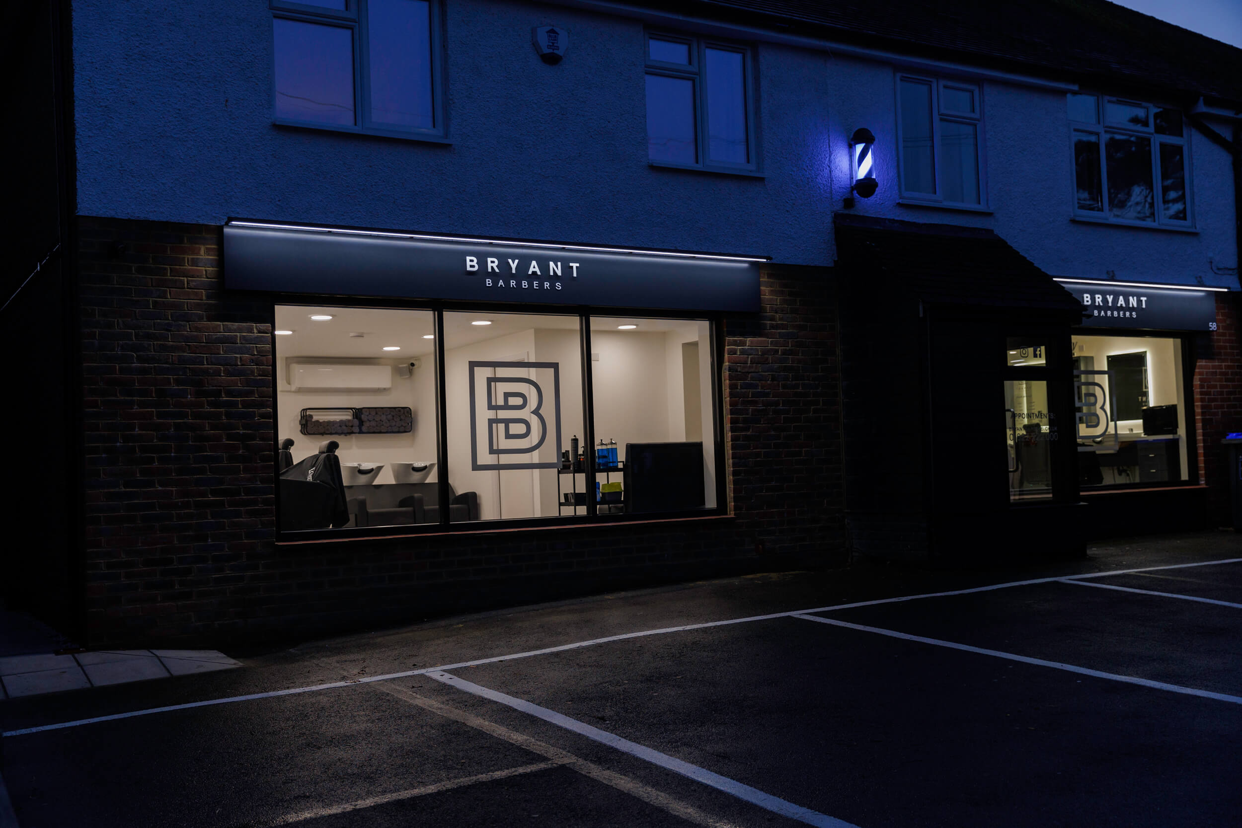 Exterior of Bryant Barbers