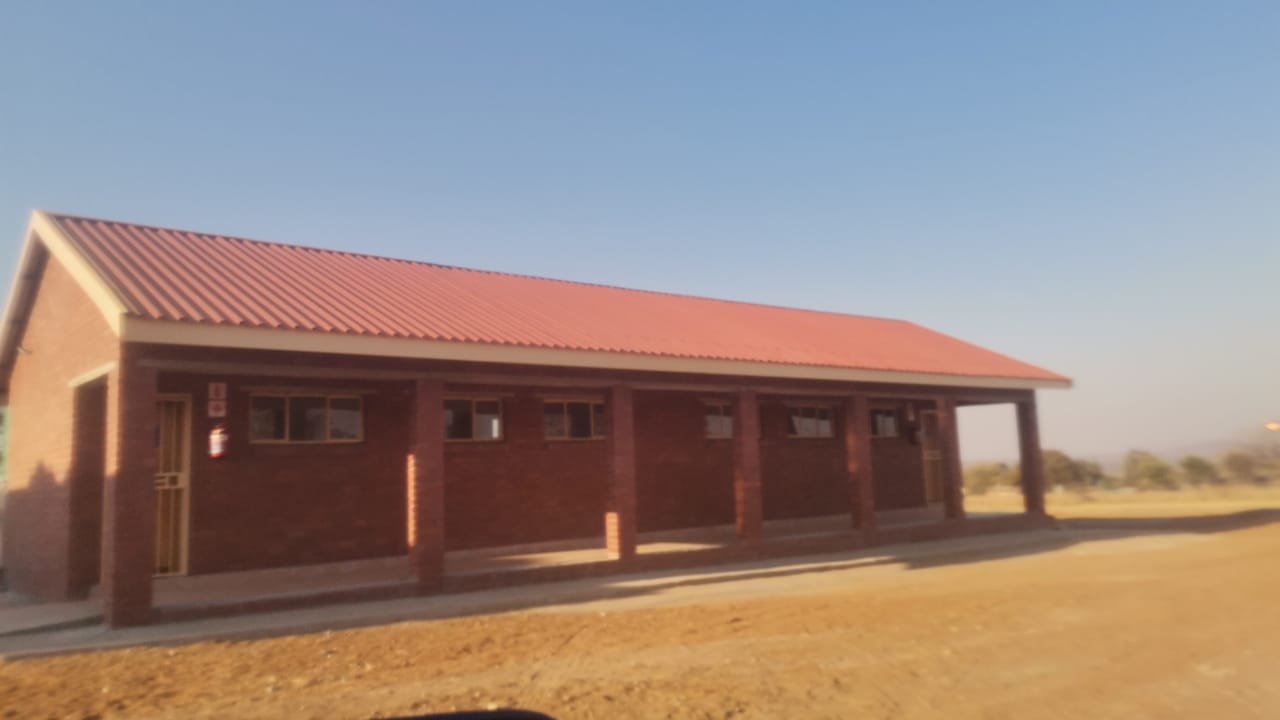 Completed brick ablution block at Modikwe Primary School.