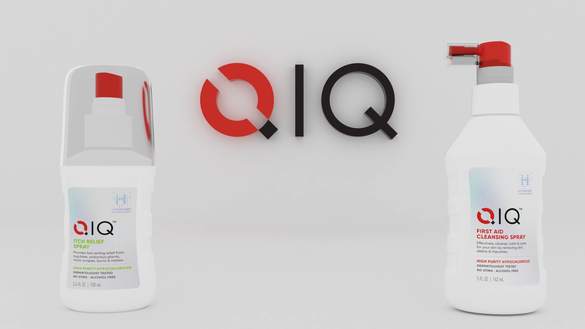 Qiq 3d branded product render shot