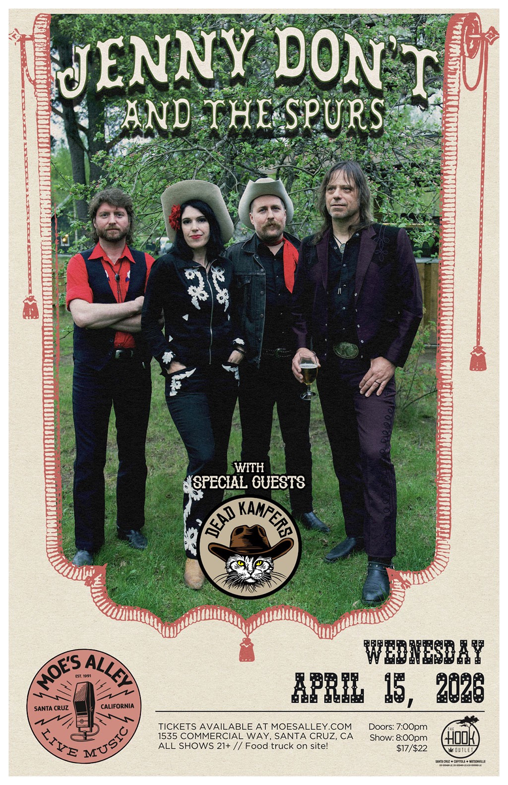 See / Hear Dead Kampers at Moe's Alley on April 15, 2026.