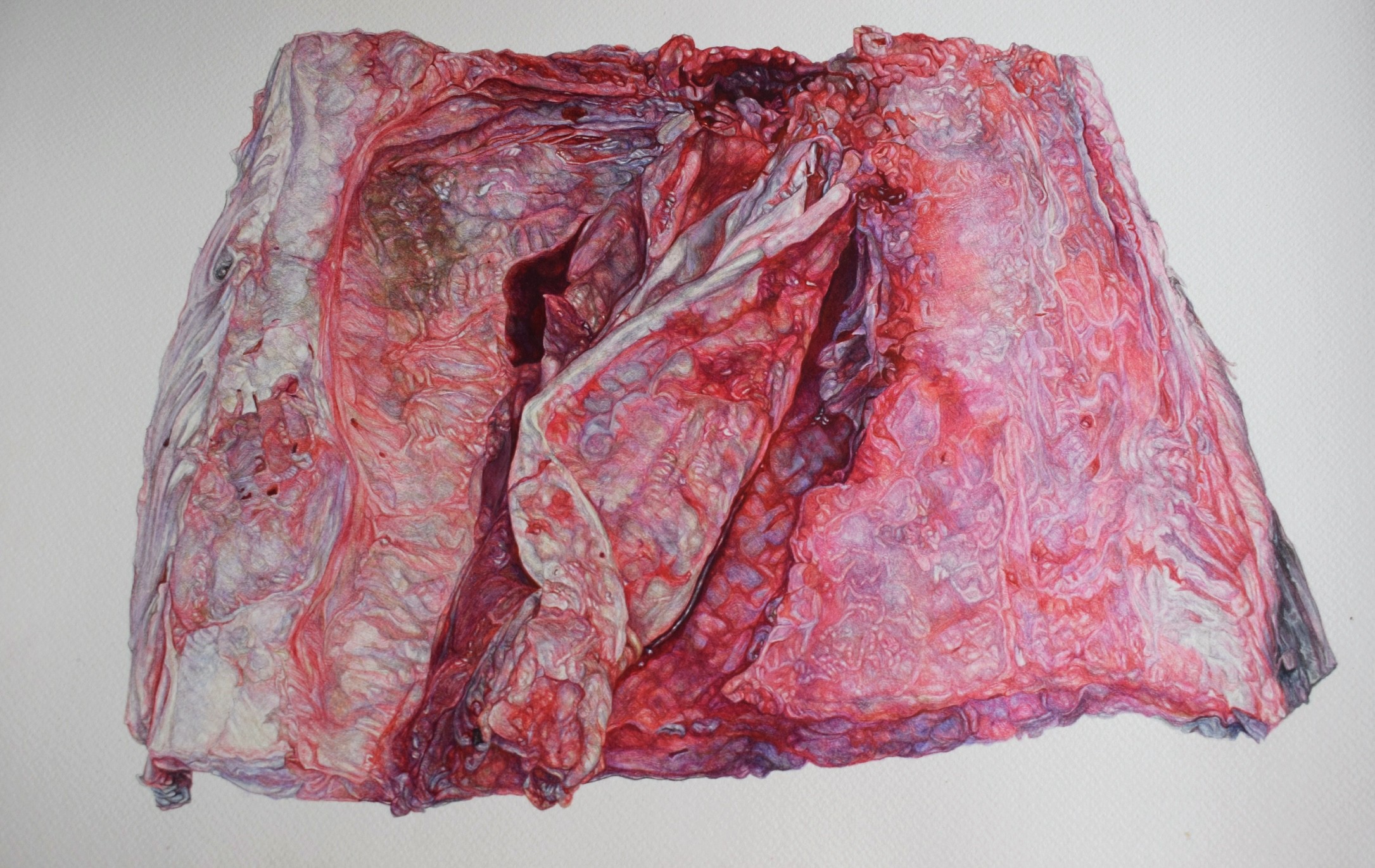 herd of sheep on road painting