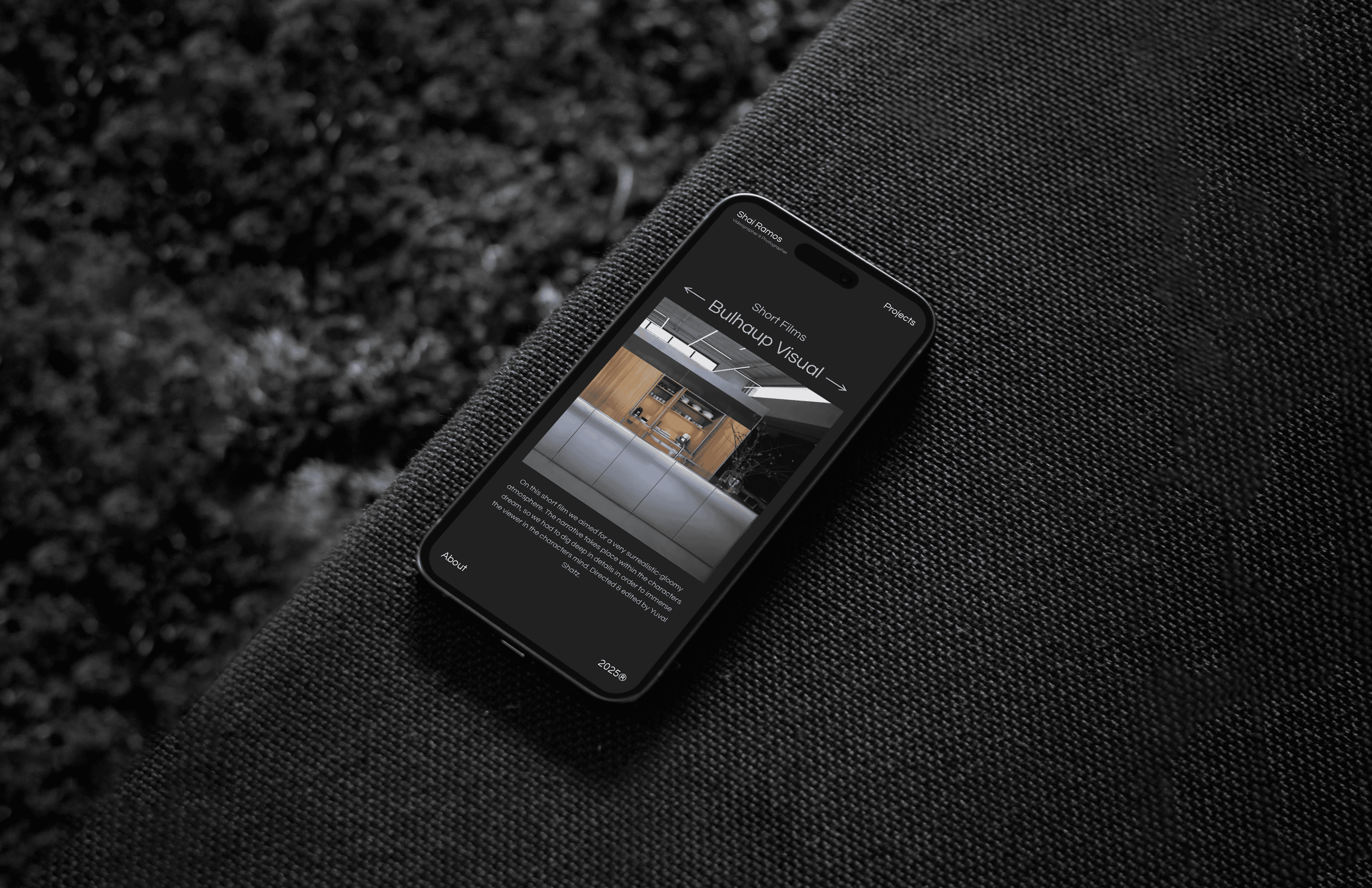 Mobile version of the Project page