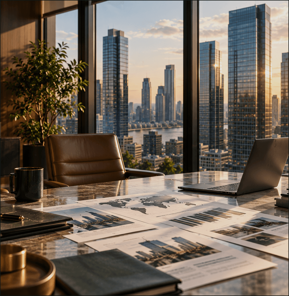 Strategic business environment representing the organizations Plain Sight supports, from established companies and growing businesses to nonprofits and teams needing senior insights leadership.
