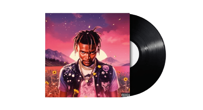 Portrait avatar of a woman with dark hair on a orange background