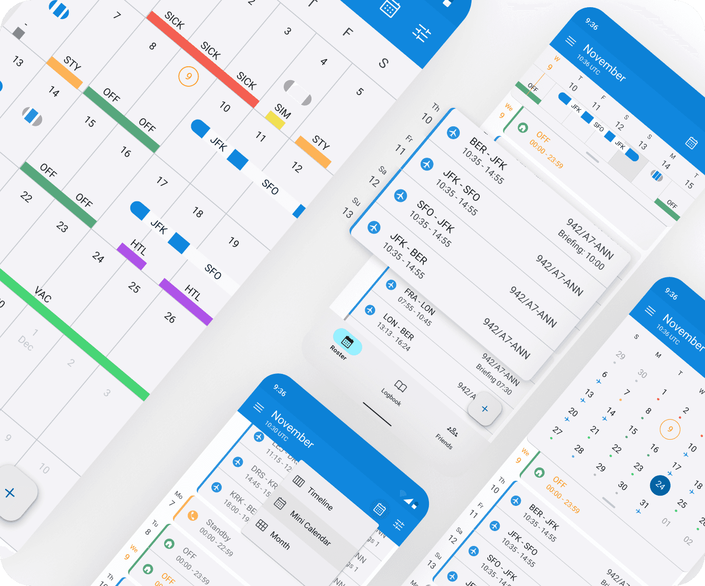 Homescreen and variations