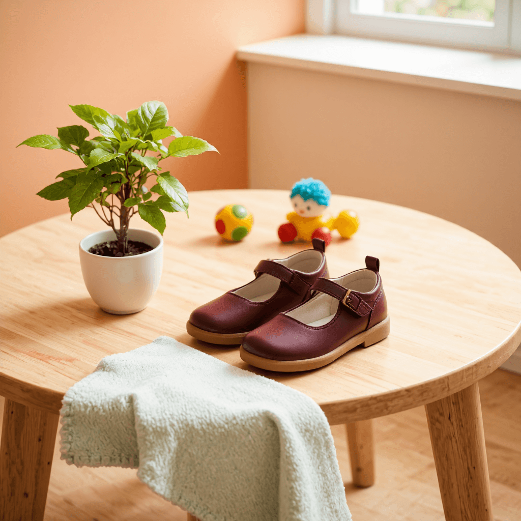 product photography of children's shoes