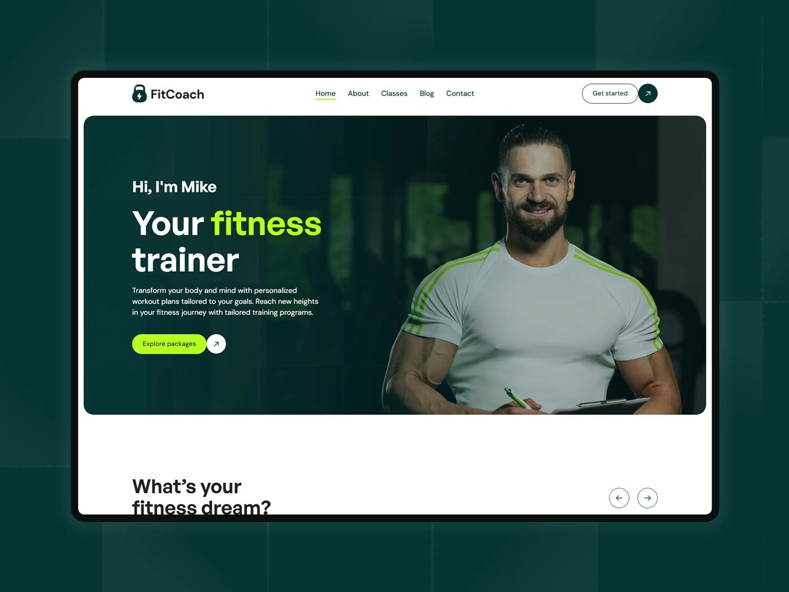 FitCoach — 现代专业教育培训网站设计灵感