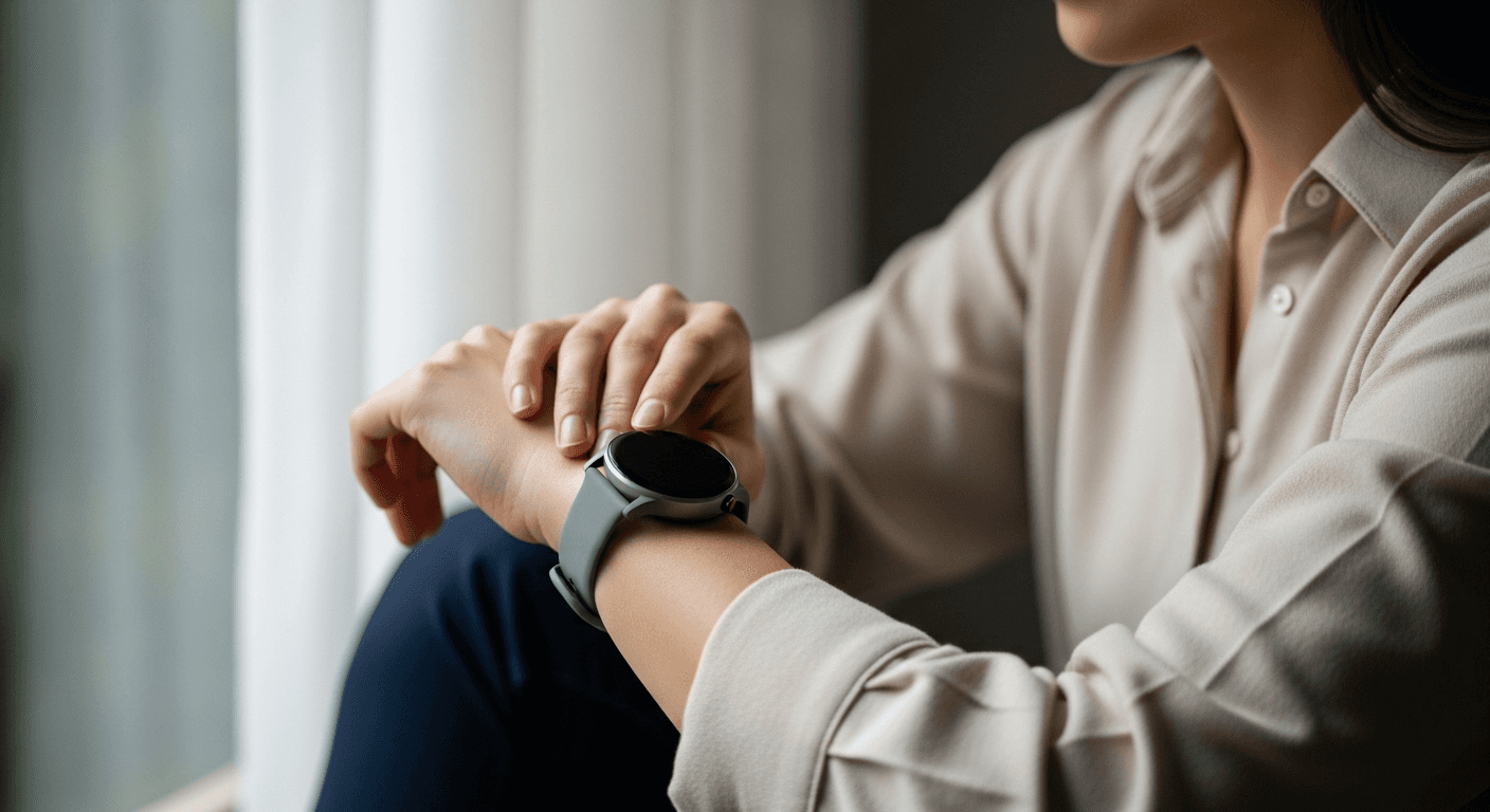 A person llooking at their watch
