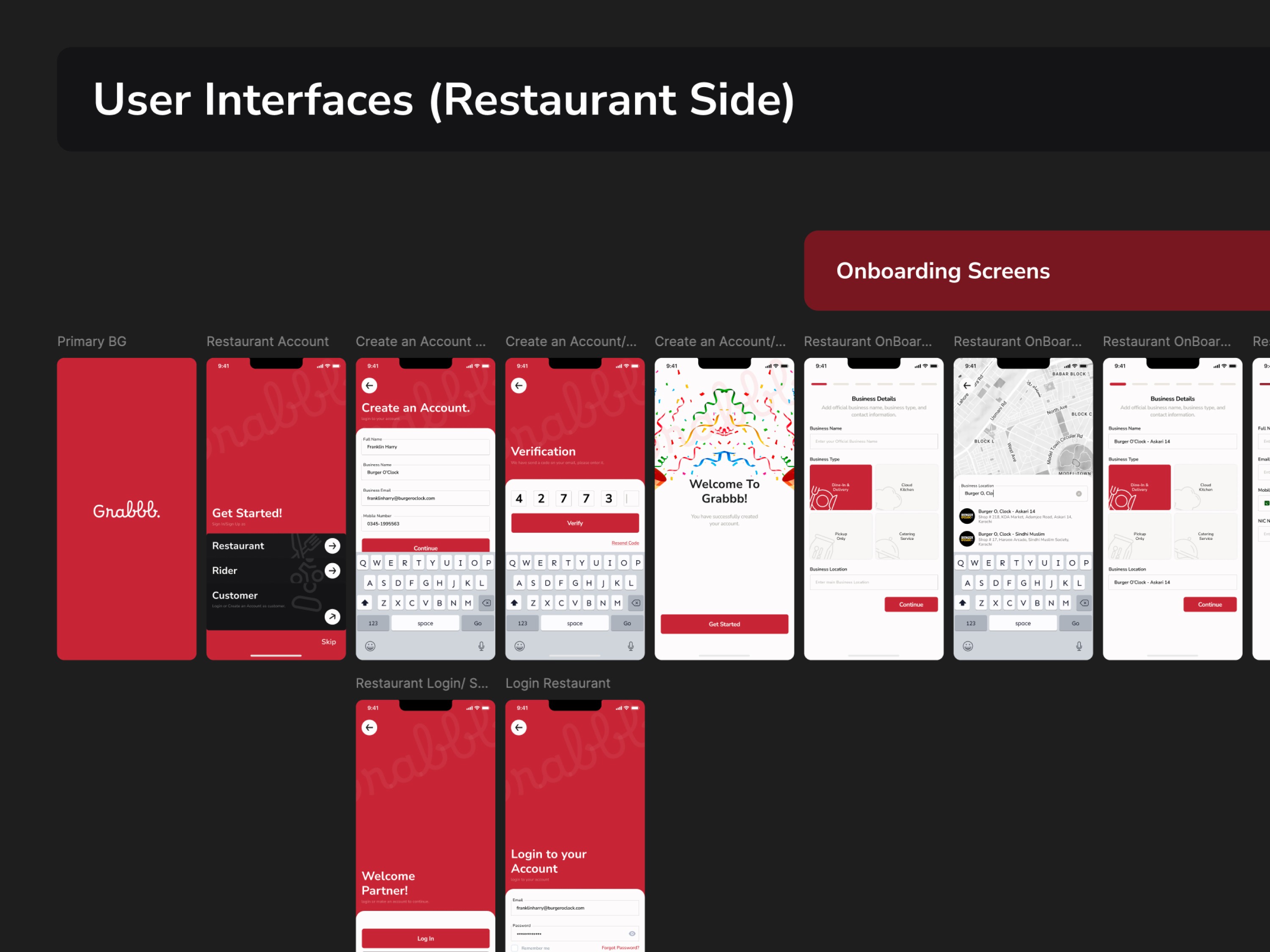 Grabbb - Food Delivery App - Restaurant Side 