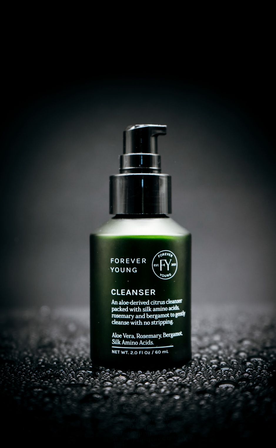 SFY Labs+ Forever Young Cleanser — daily face wash for men that gently removes dirt and oil without stripping the skin.