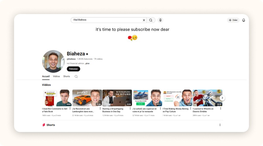 Biaheza’s YouTube channel