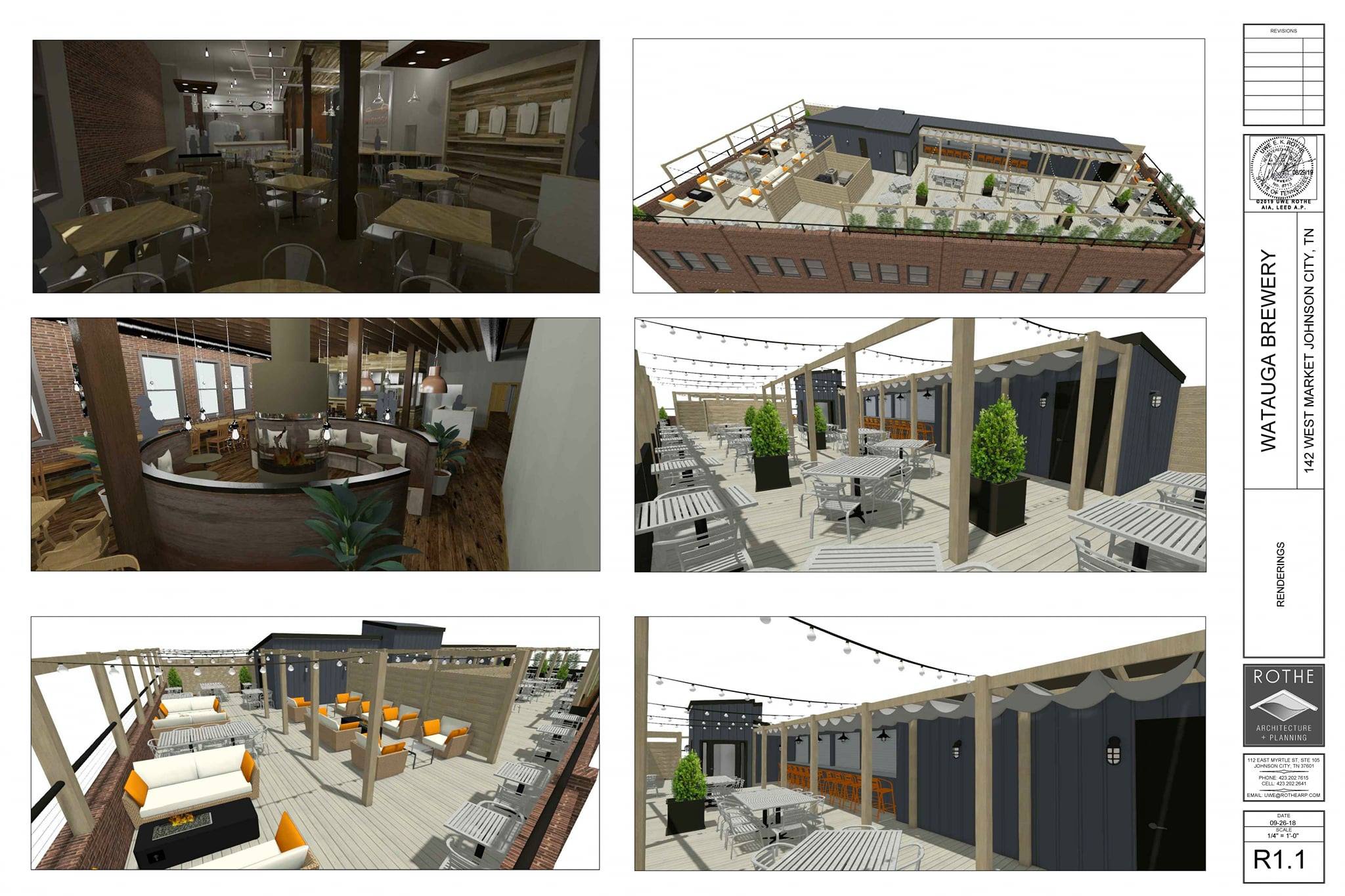 Collage of architectural designs showcasing interior and exterior spaces with modern and rustic elements.