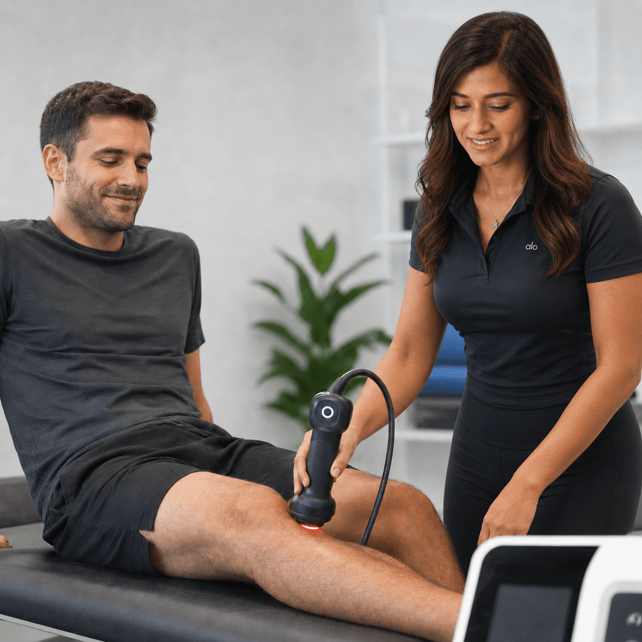 Laser therpay patient
