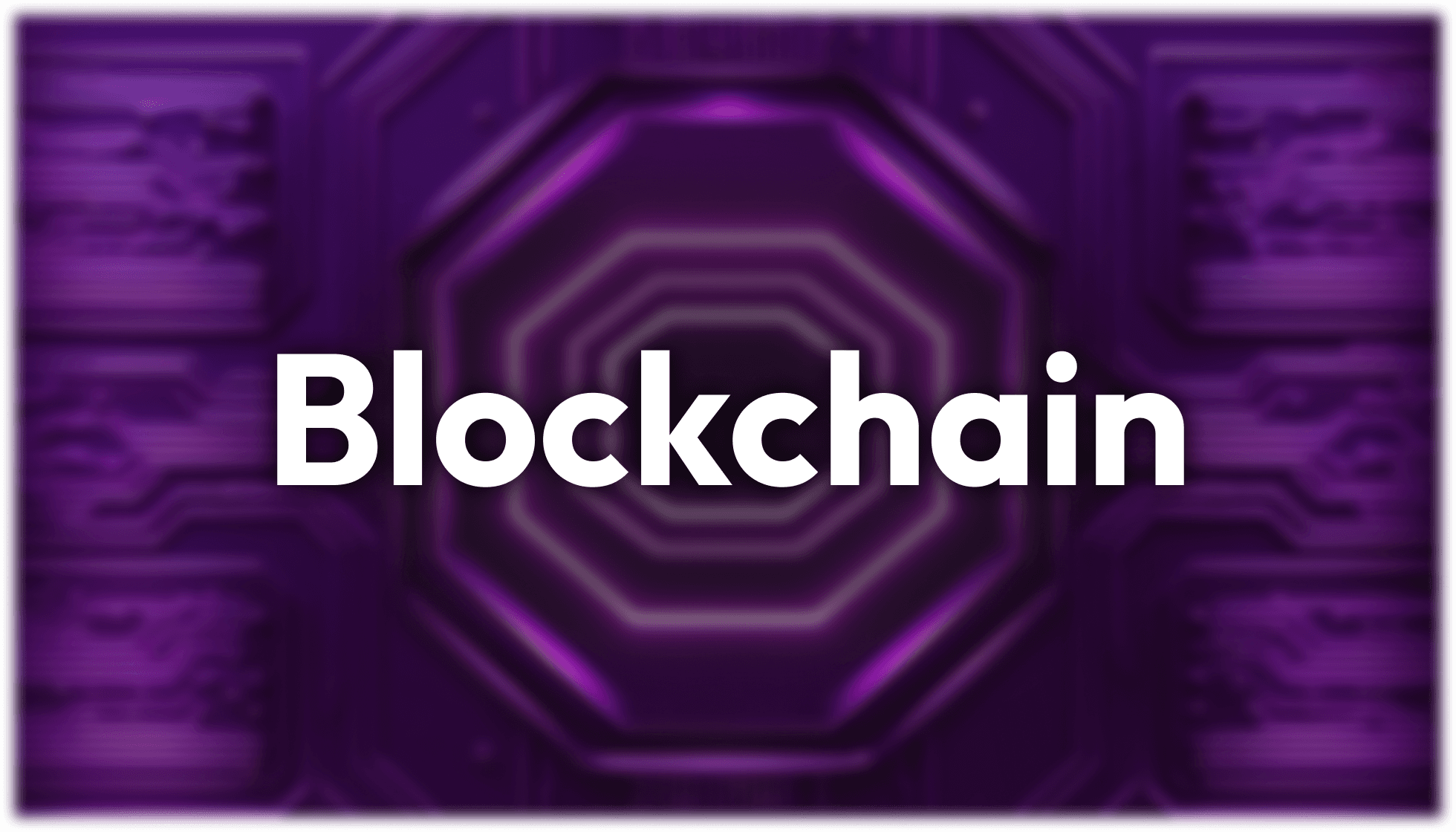 Engaging sign labeled ‘Blockchain,’ directing visitors to the blockchain page for information about blockchain technology and innovations.