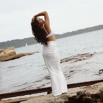 Bride wearing Earrings
