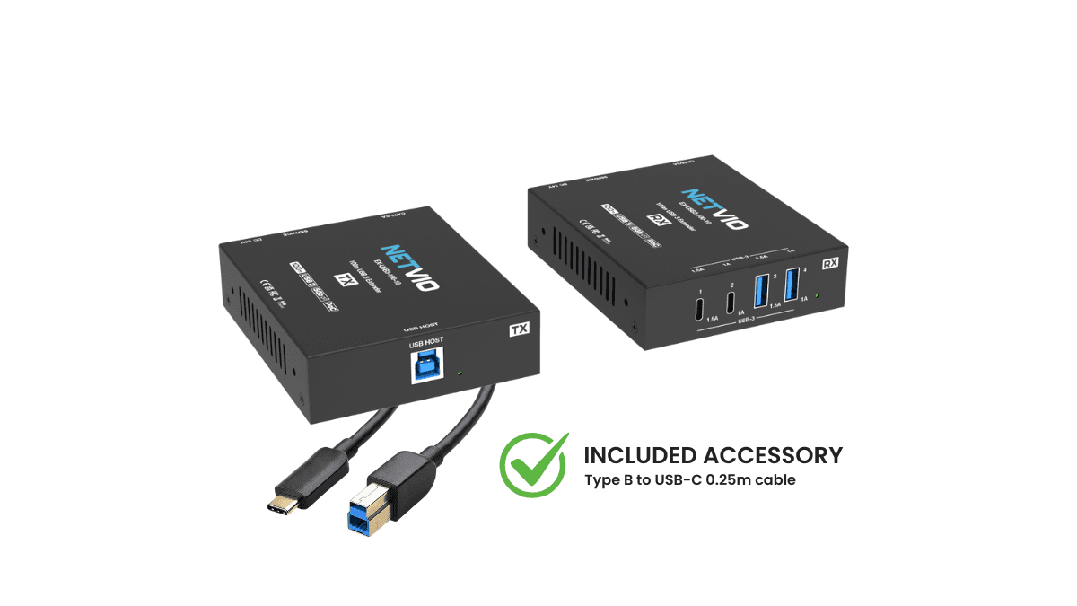 NETVIO USB 3.0 Extender with cables