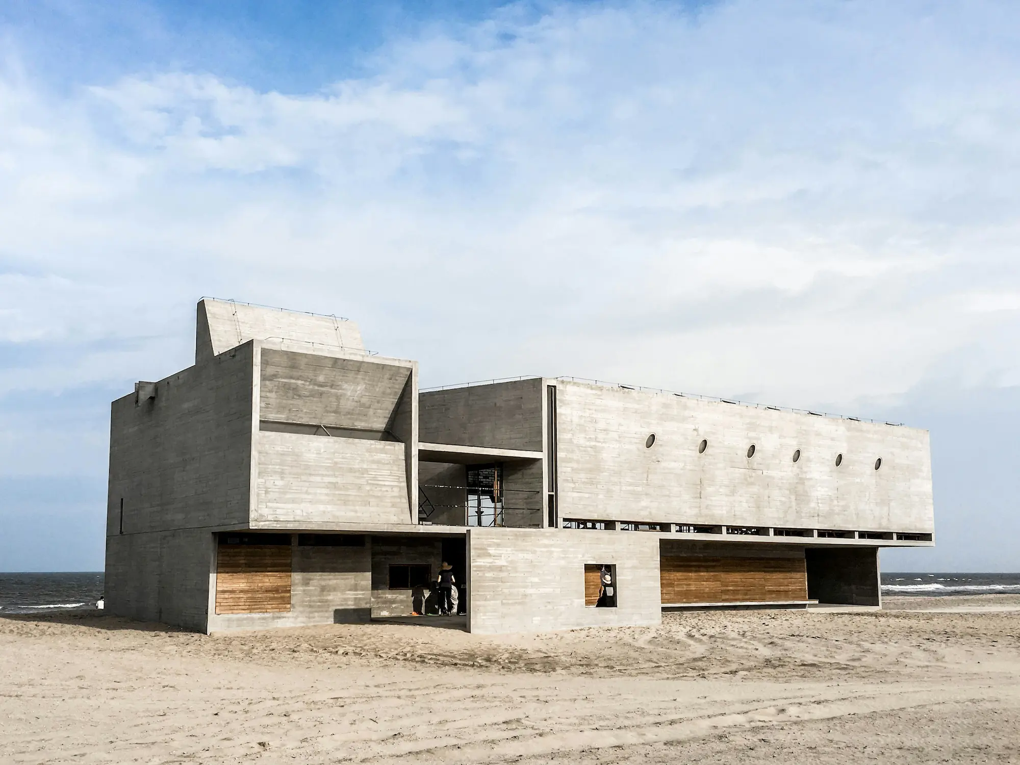 Contemporary wooden architecture featuring natural cedar cladding and floor-to-ceiling glazing