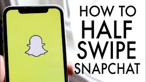 How to half swipe on snapchat