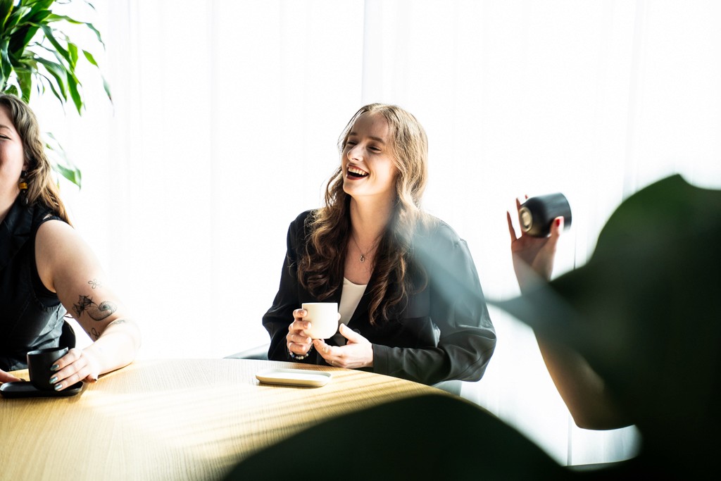 woman in black turtleneck shirt