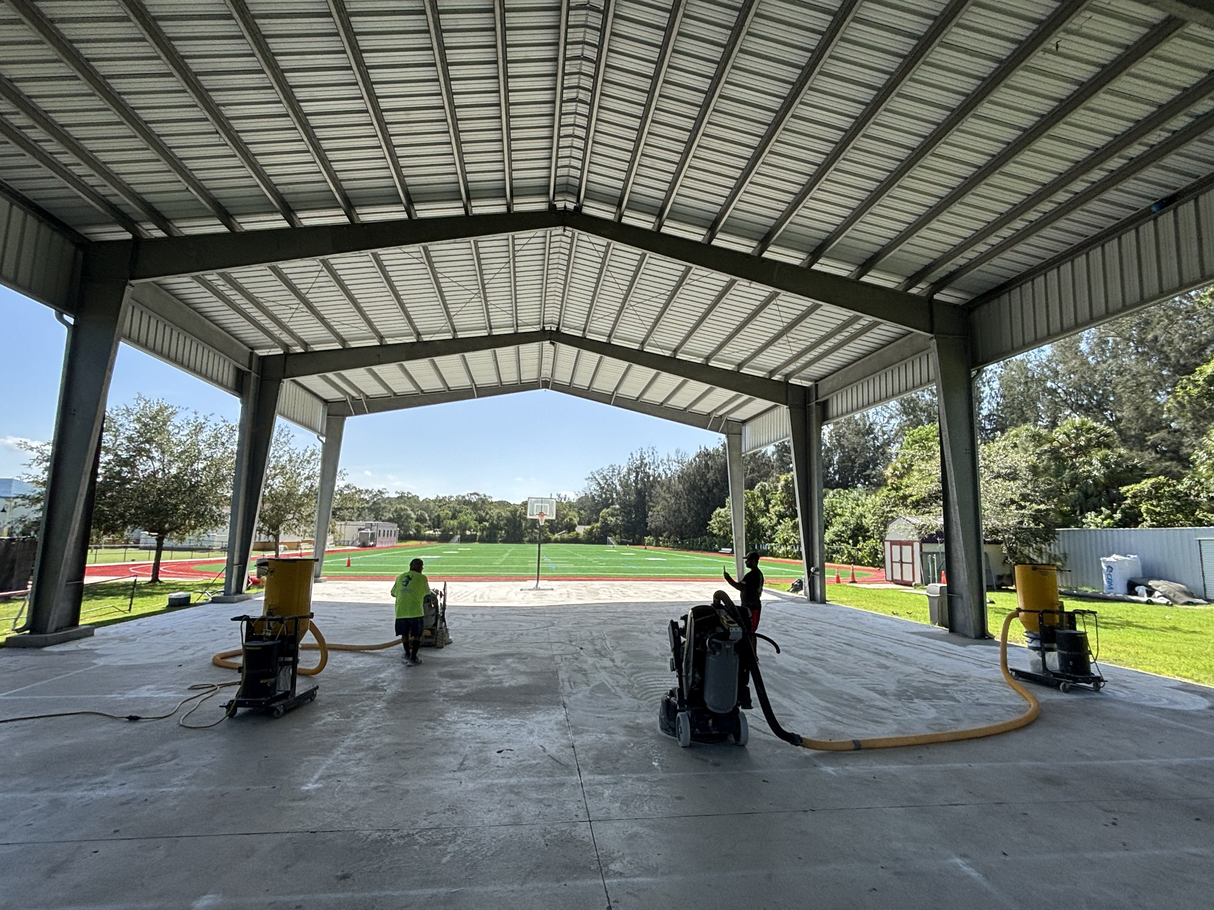Imagine School Vero Beach hard court before coating