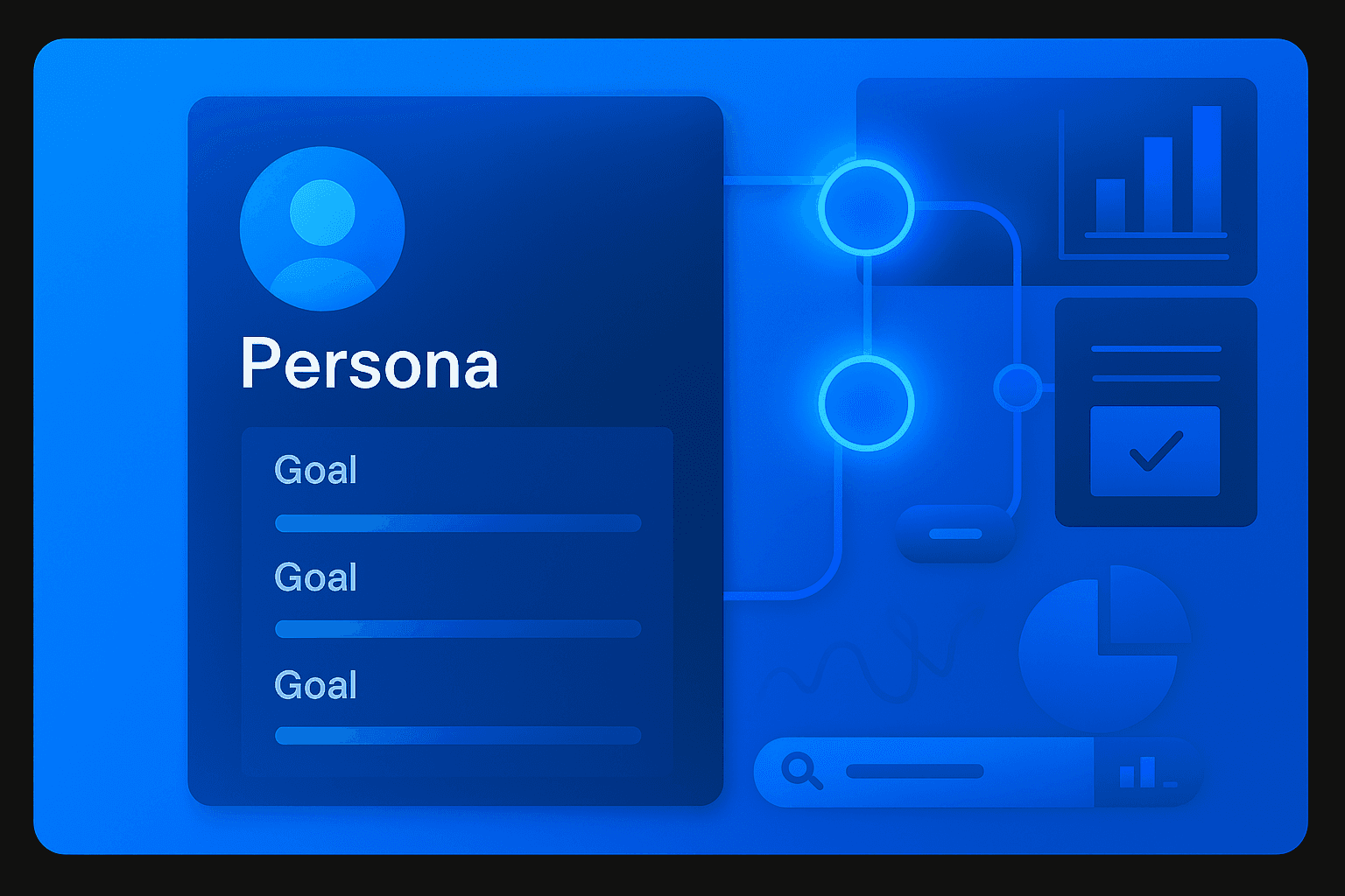 updated digital persona model with user goals, motivations, and behavior flows