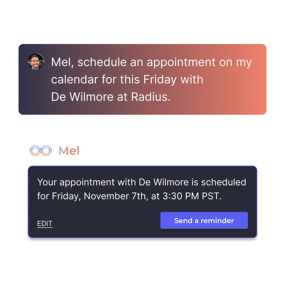 AI Assistant Mel Radius Office App
