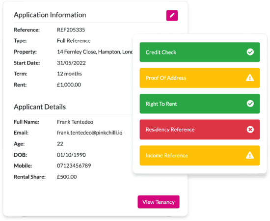 Tenant reference application overview