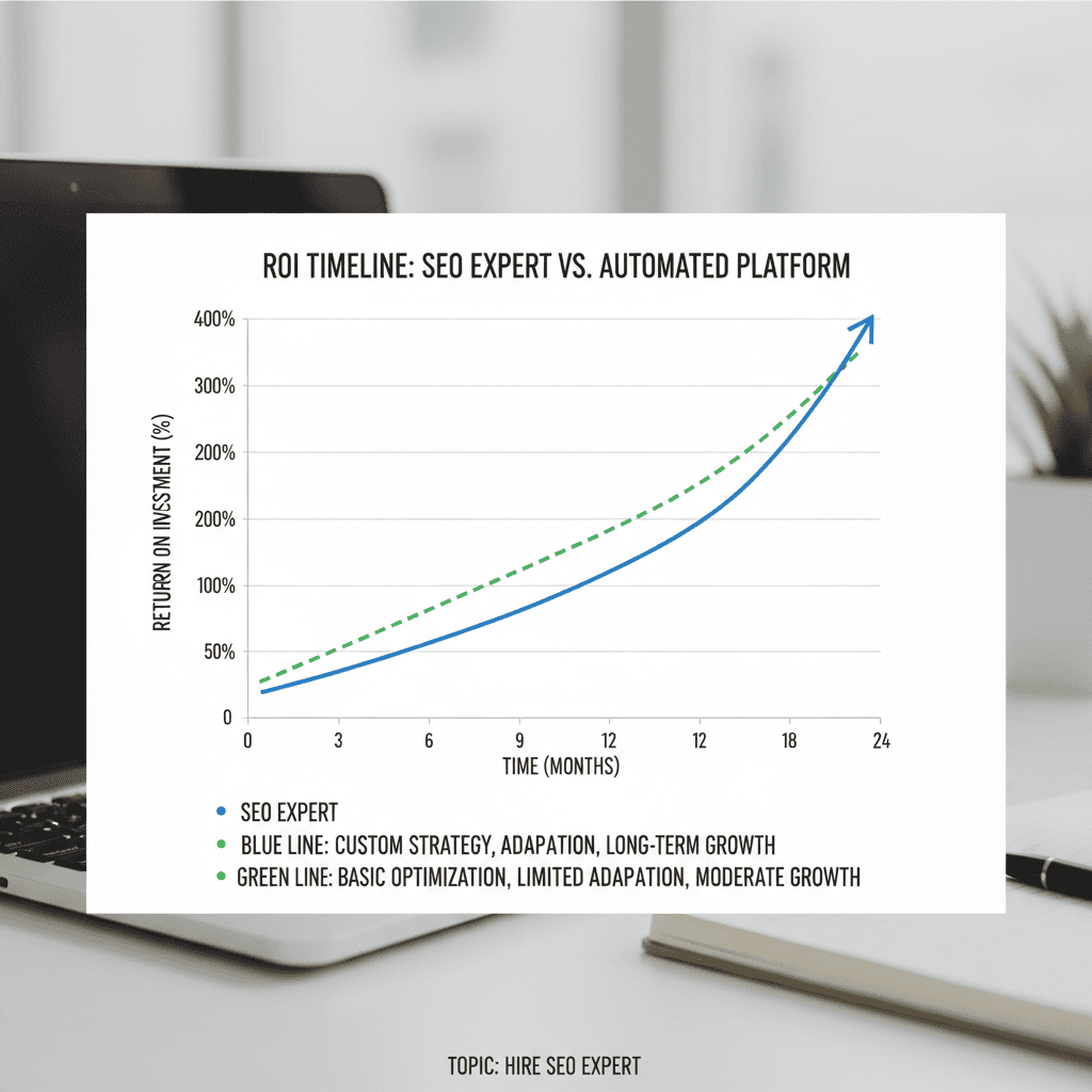 ROI comparison when you hire SEO expert versus using automated AI SEO platform