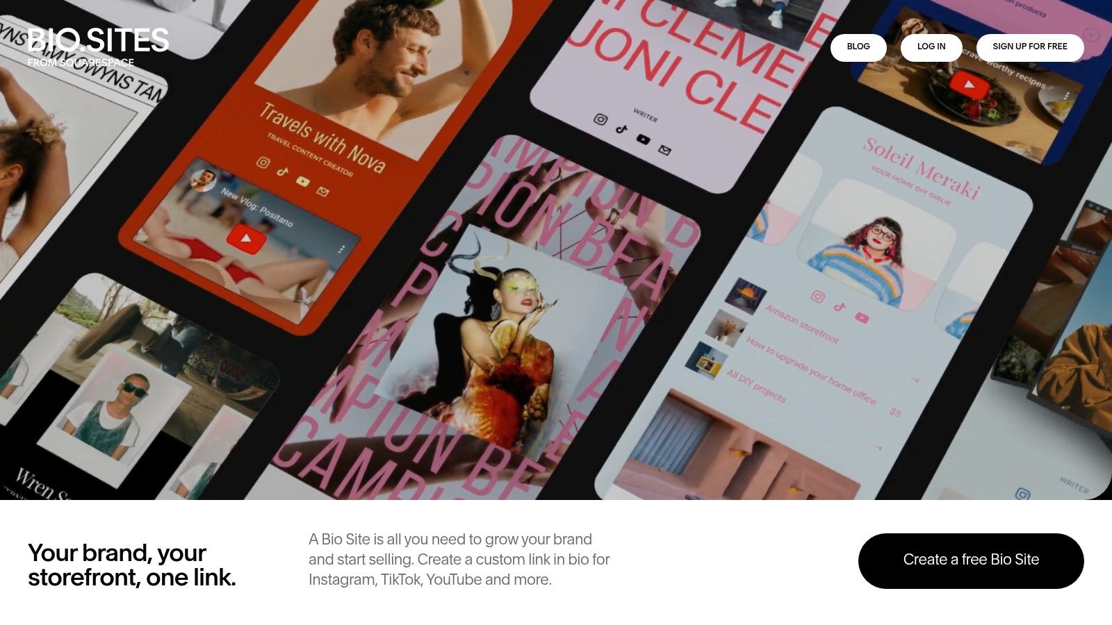 Squarespace, Bio Sites
