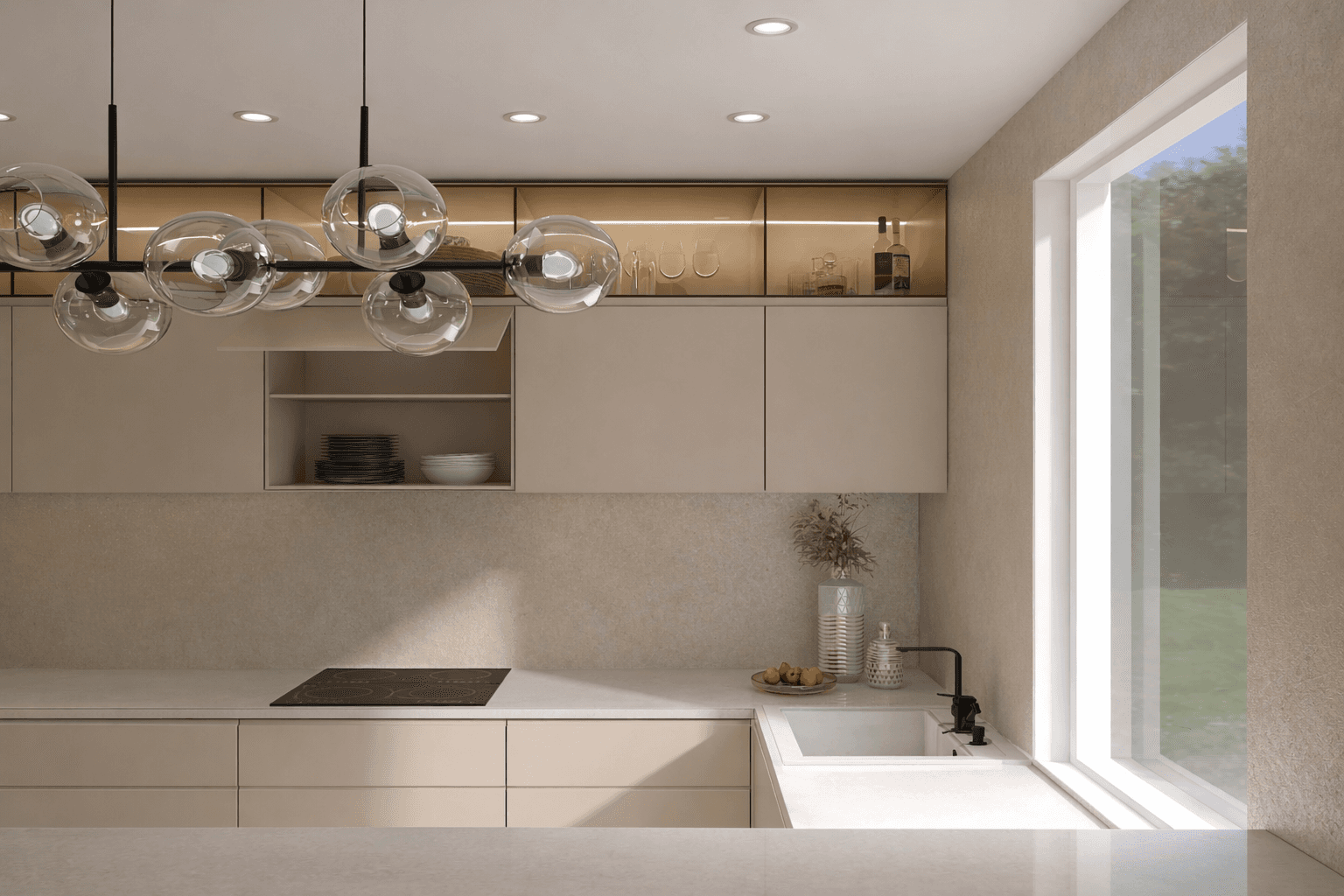 moderná kuchyňa pre novostavbu