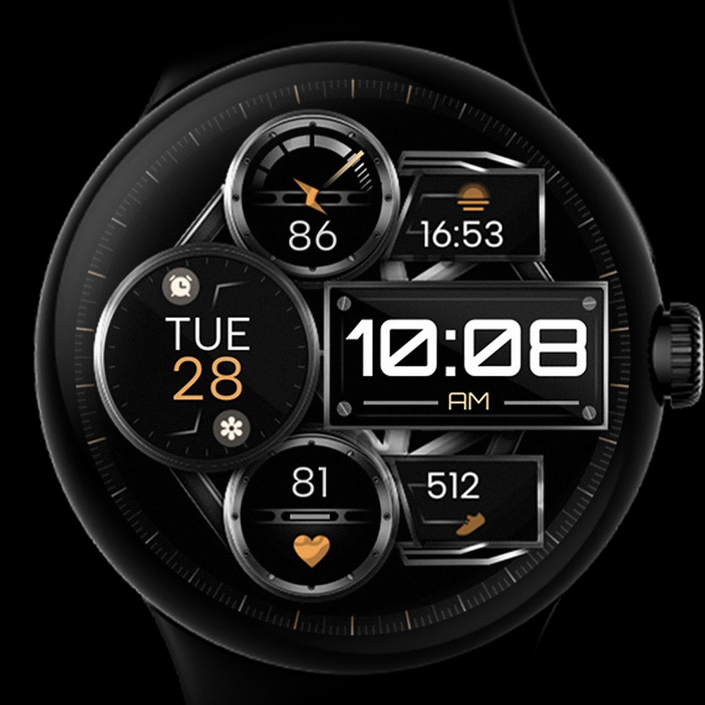 Pixel Watch displaying a digital watch face