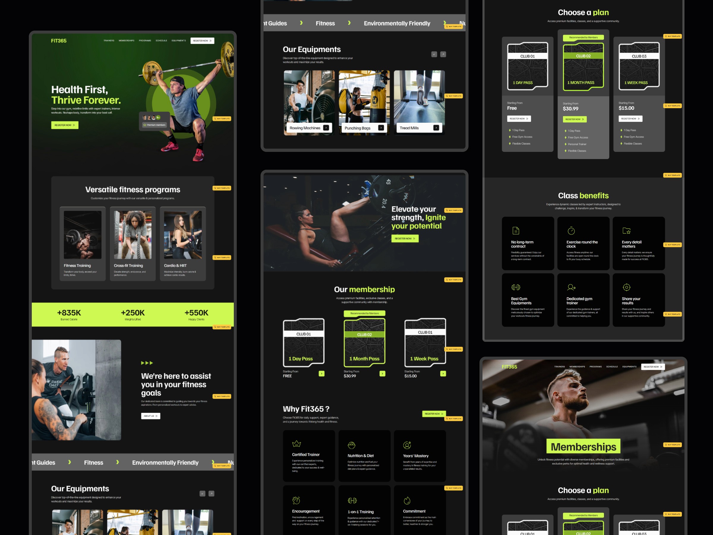 Fit365 — 医疗健康网站设计灵感