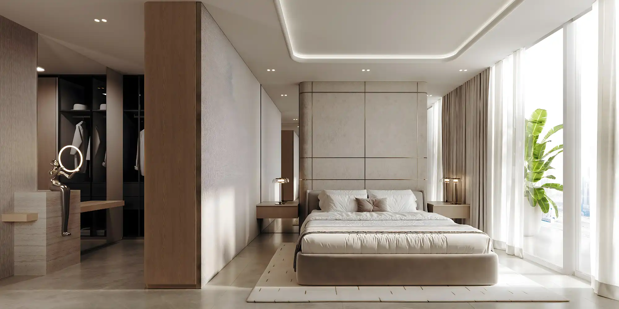 Stylish modern living room adorned with a large wall painting, reflecting Binghatti Vintage decor.