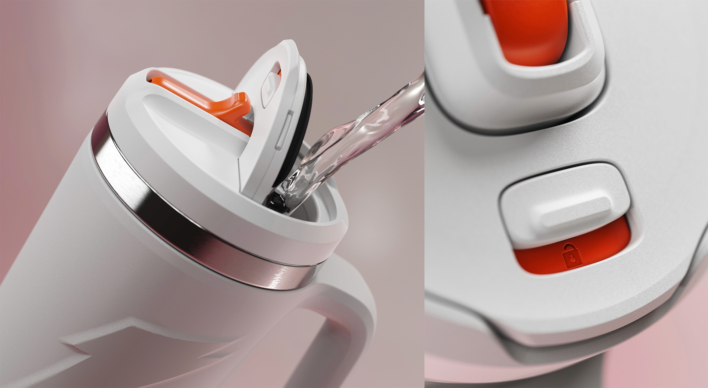The Crossover Tumbler's locking fill port, which keeps the straw in place.