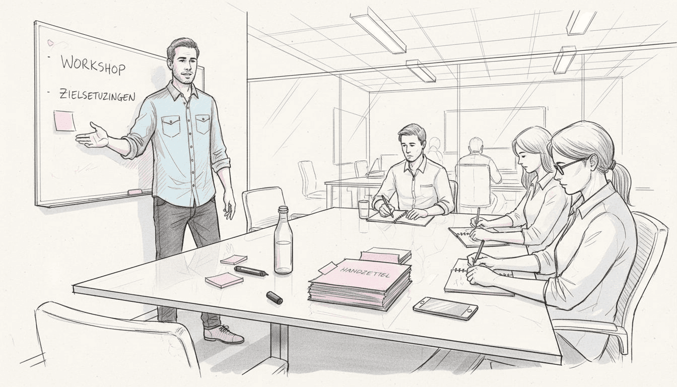 Workshop-Teilnehmende entdecken gemeinsam, wo sich Prozesse automatisieren lassen.