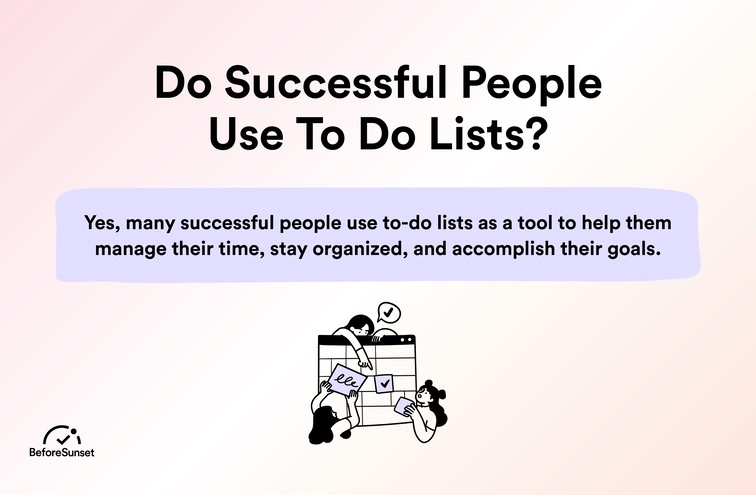 Do successful people use to do lists?