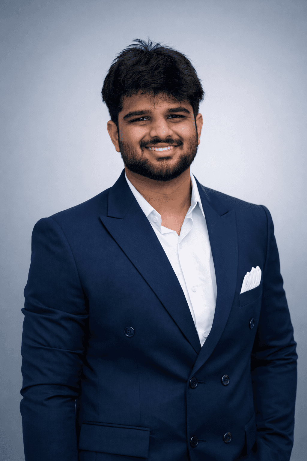 Portrait of portfolio creator – front view