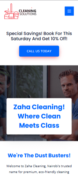 Zaha Cleaning Website