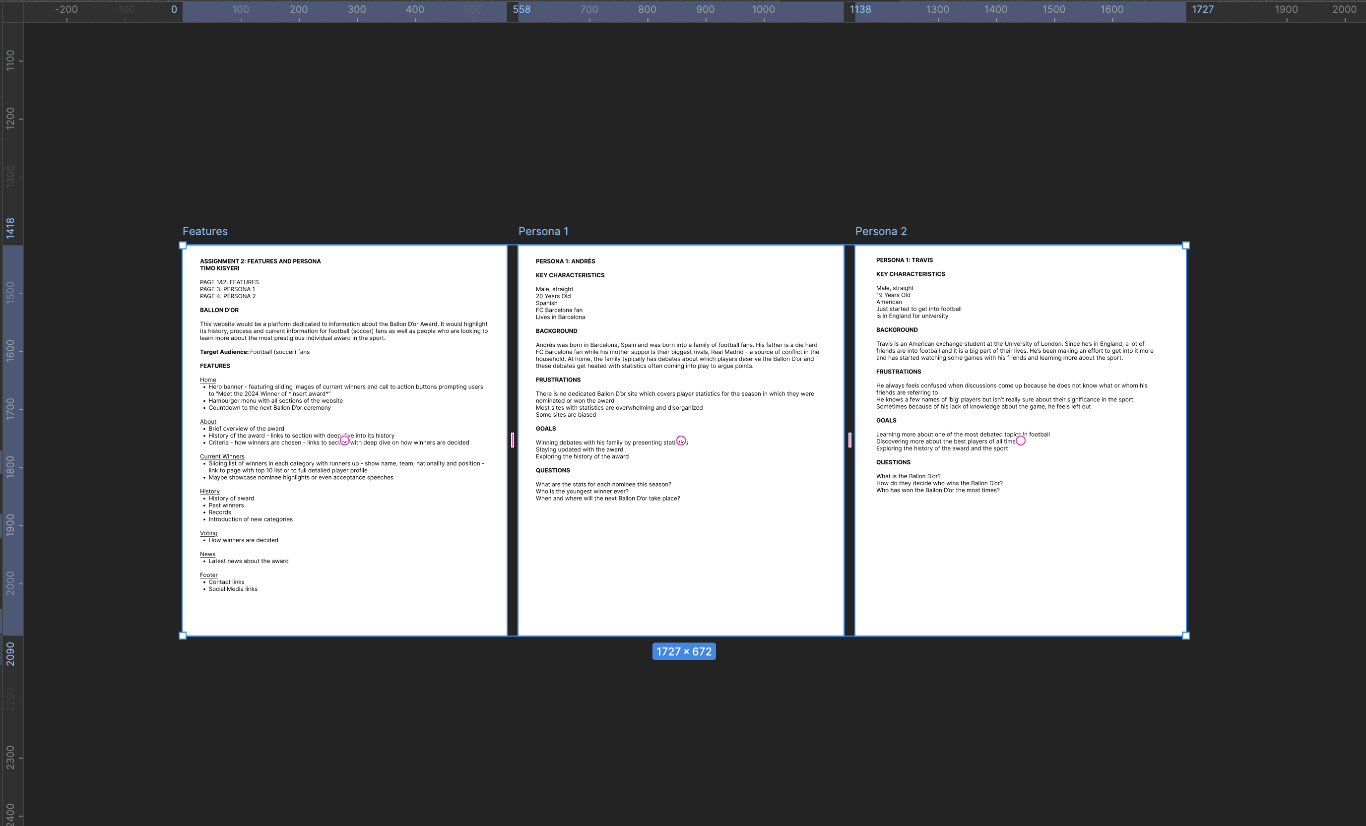 User personas for a football/soccer related website