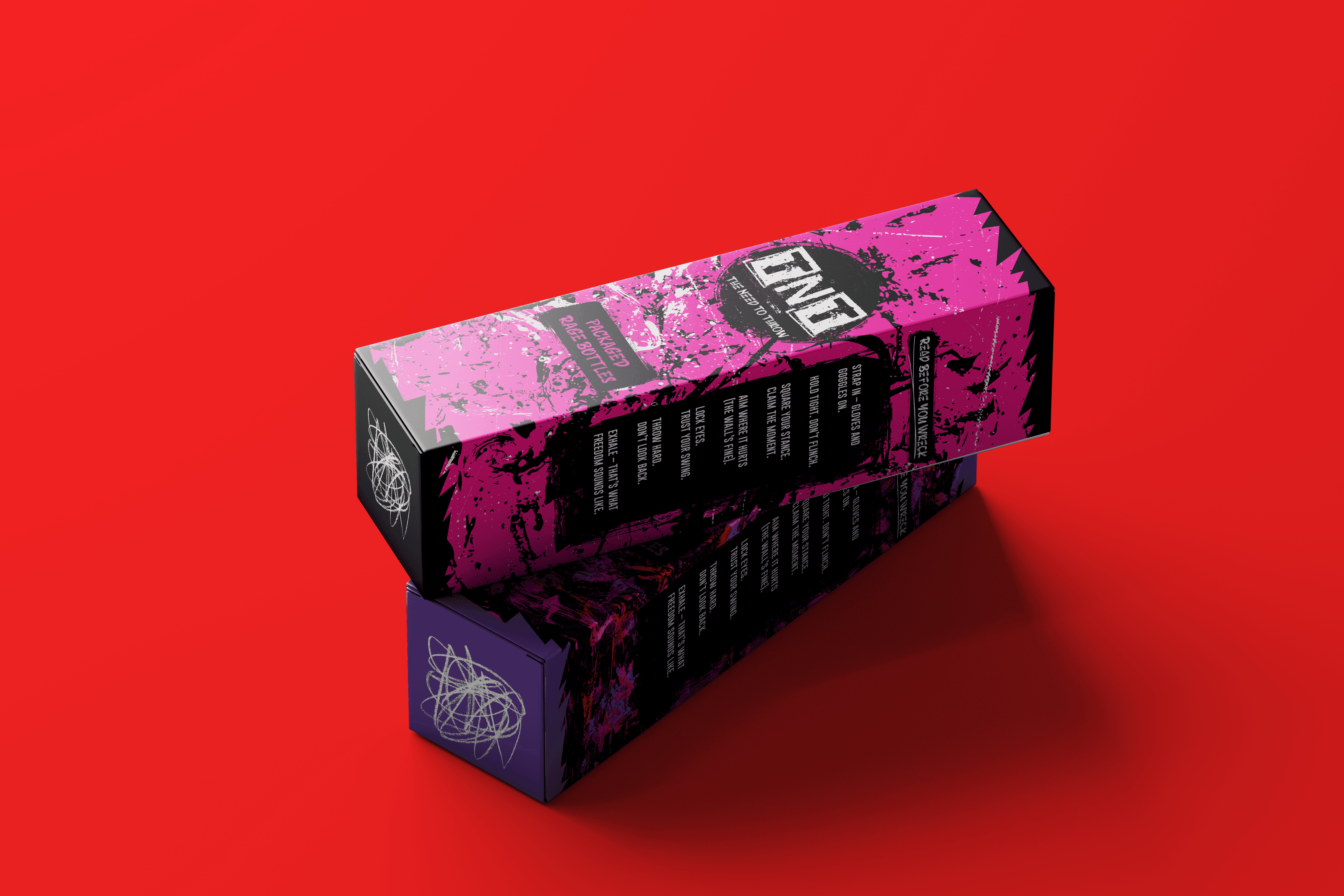Modern sports supplement packaging tubes with bold typography and color-block design