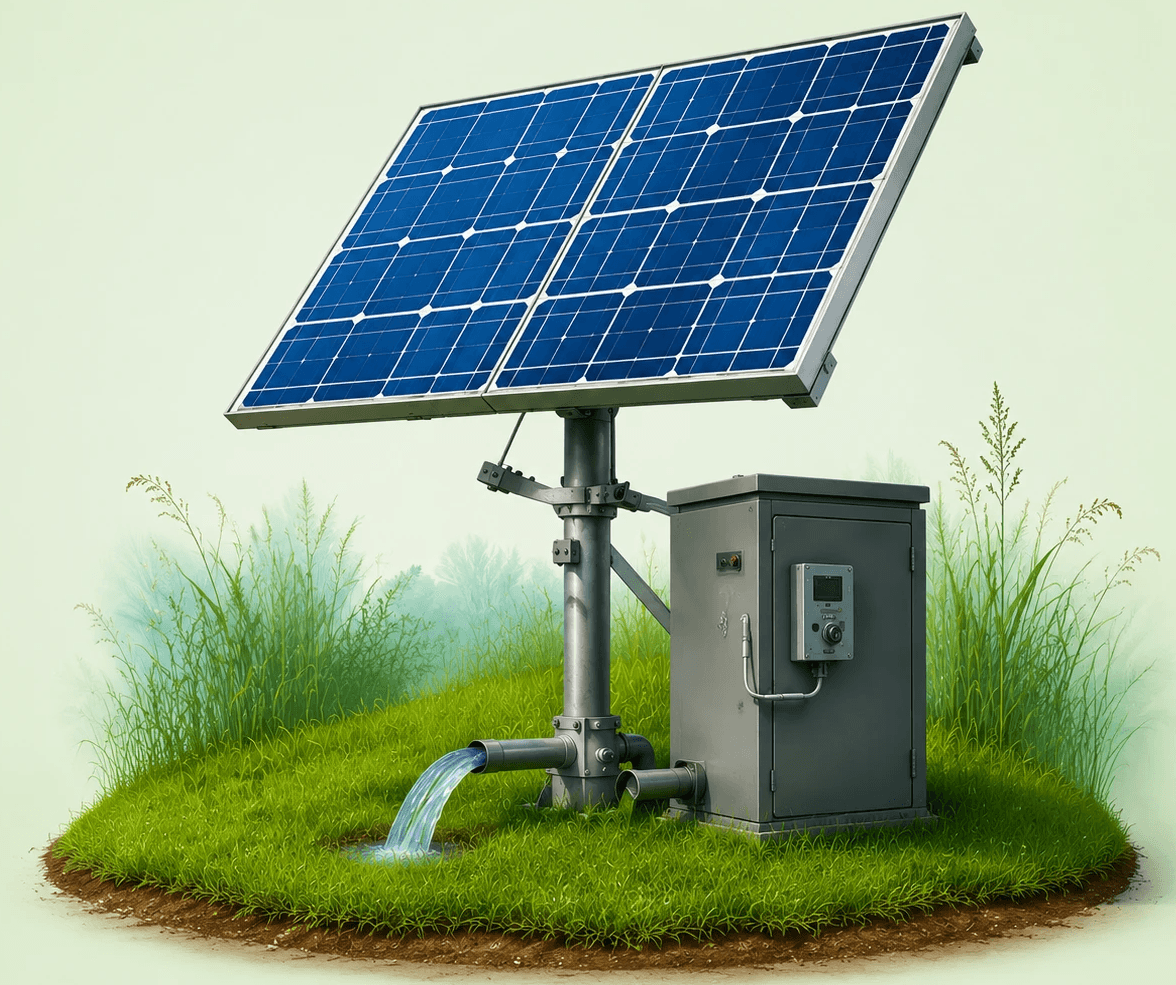 Decentralized solar installations in an agricultural field