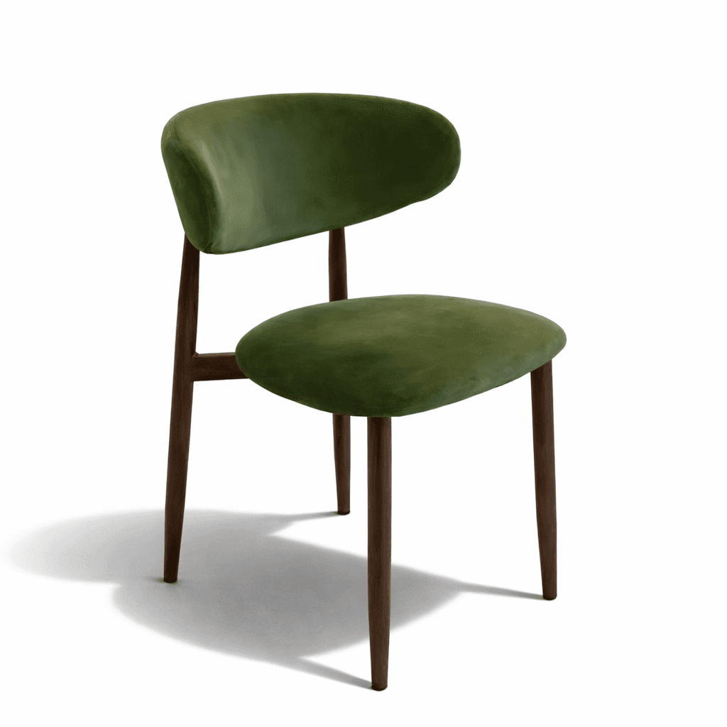 3d green velour chair