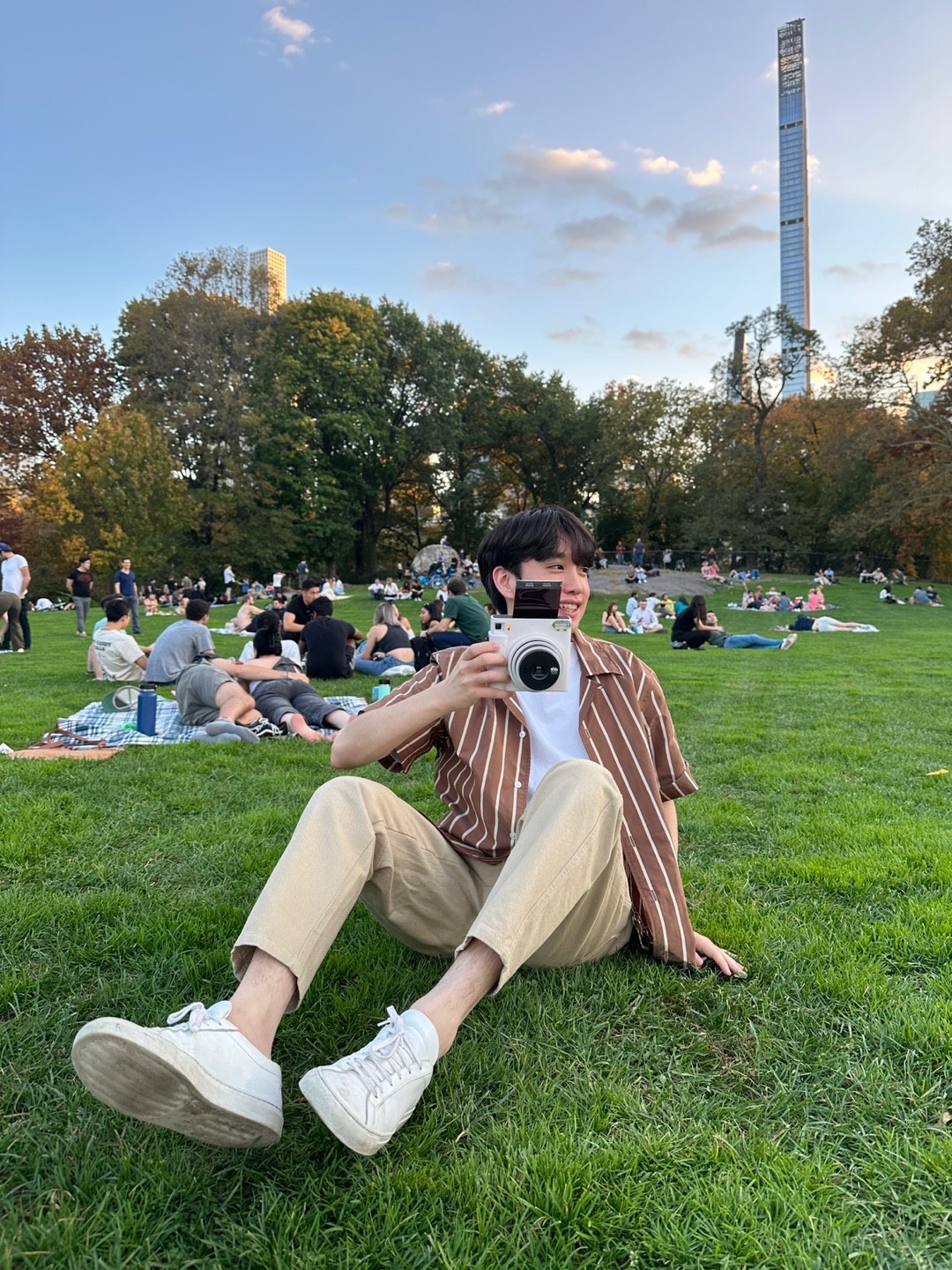 a person wearing a baseball cap