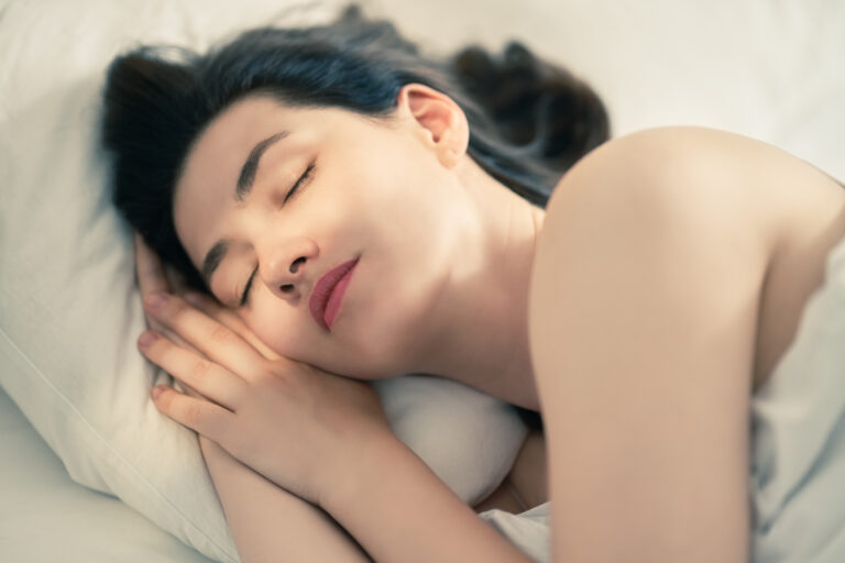 Person sleeping peacefully, representing EMF protection for better rest