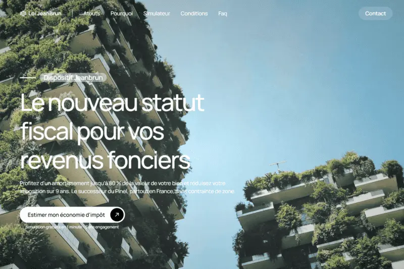 Landing Page Loi Jeanbrun Vendée